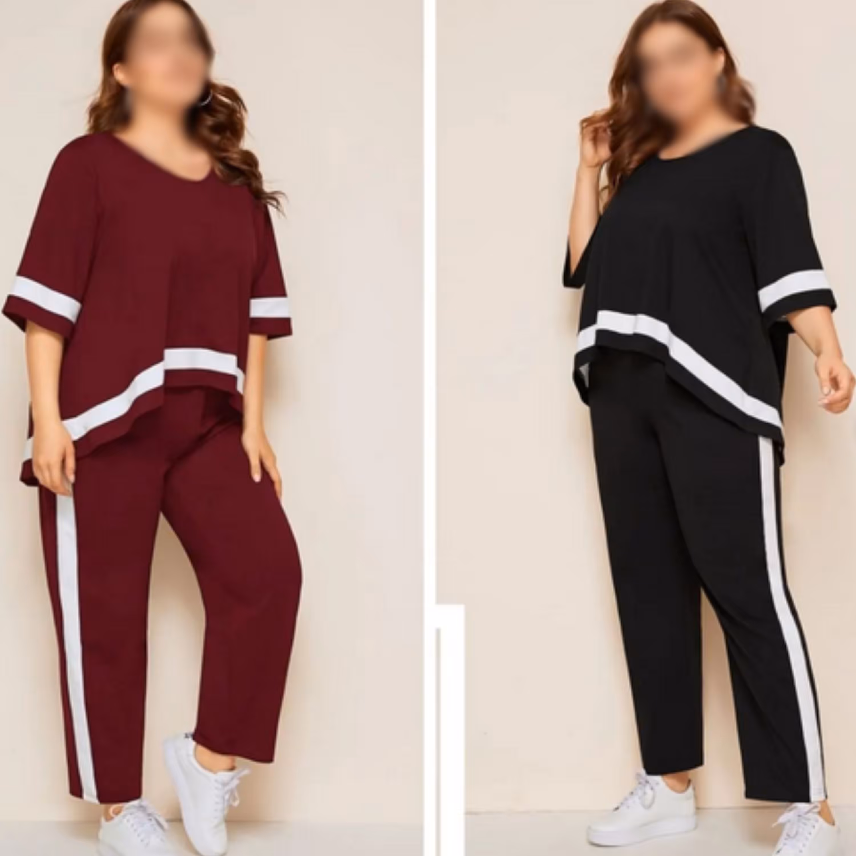 ست تیشرت و شلوار  زنانه سایز بزرگ 48 تا 54