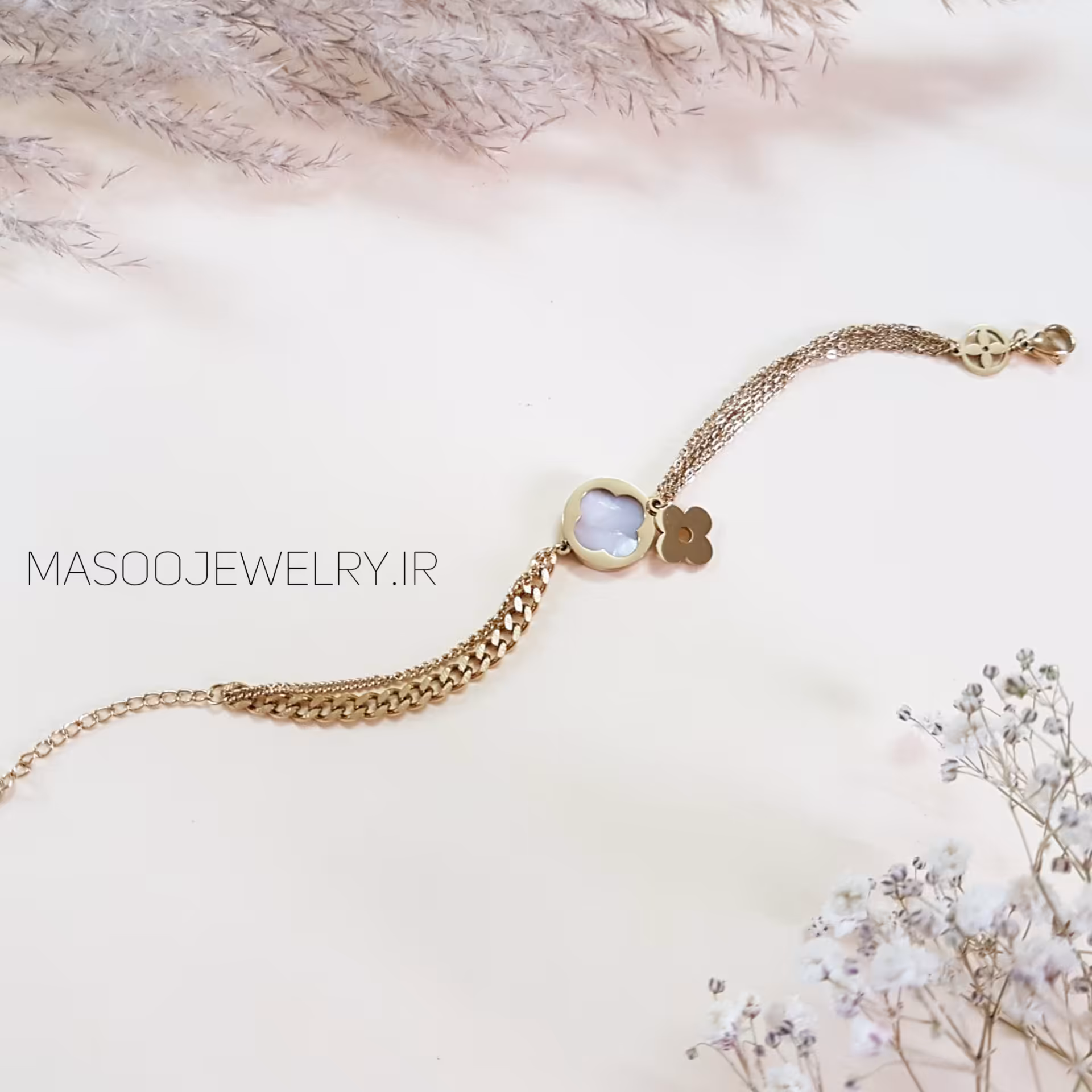 دستبند چندلاین ونکلیف استیل بدلیجات زیورآلات اکسسوری