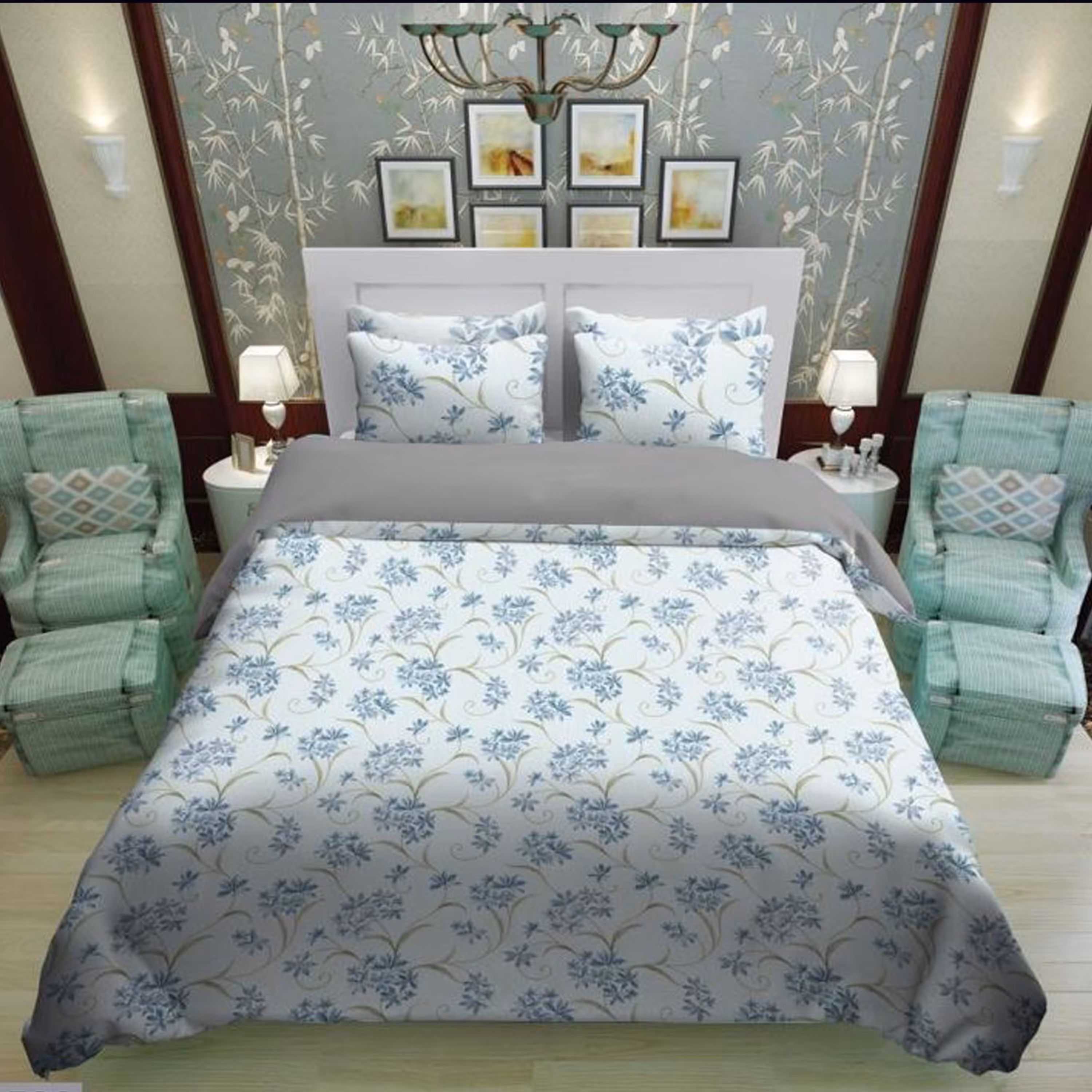 سرویس روتختی 1 نفره تنسل چاپی برندترک لند (Turk Land)  کد rs 520