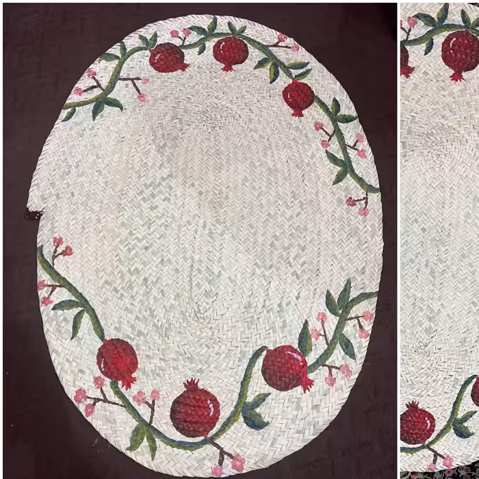 سفره حصیری با نقش انار ویژه  یلدا