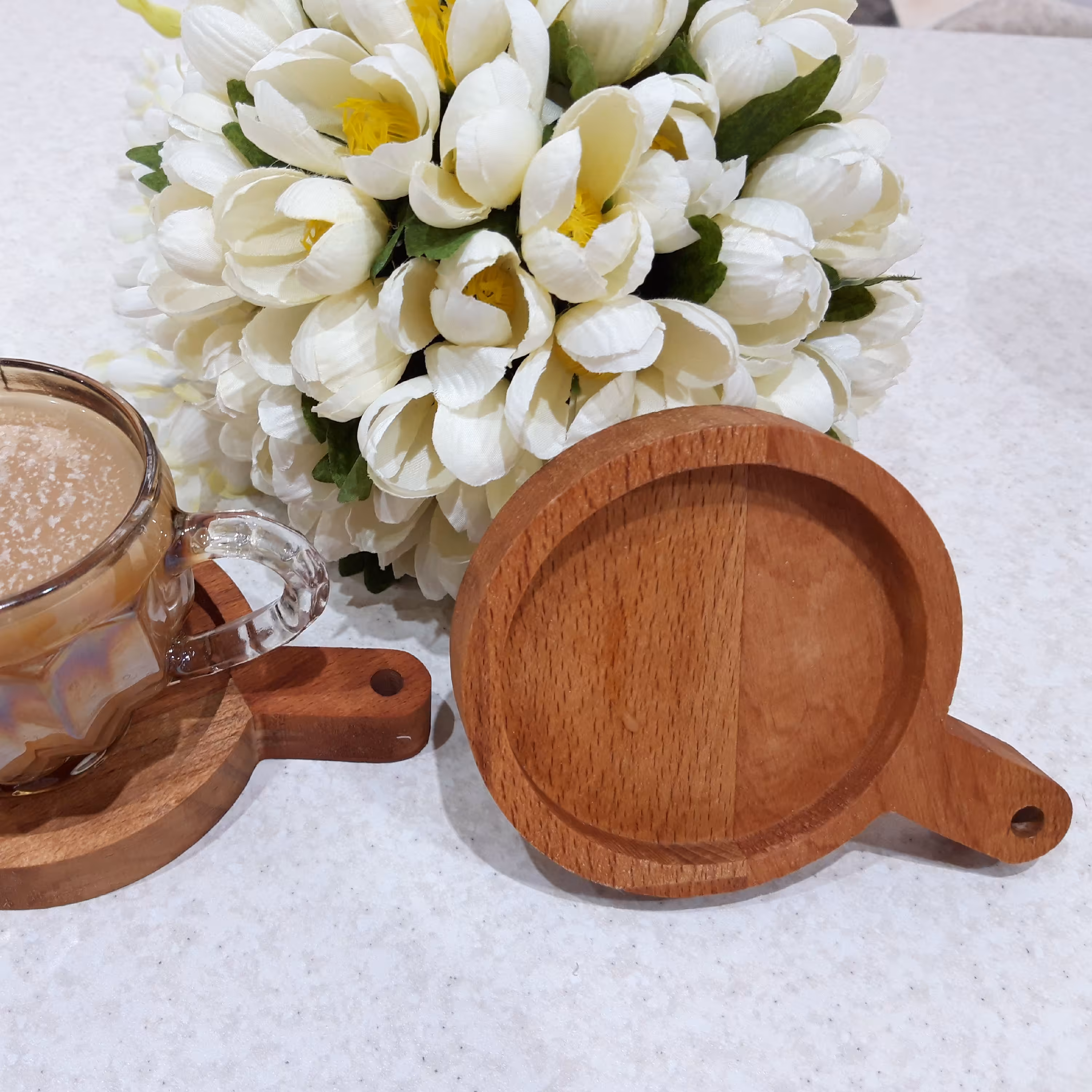 زیر لیوانی چوبی