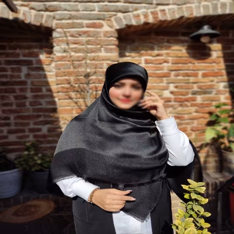روسری بامبو لمه دار دور ریش کیفیتی بی نظیر و متفاوت