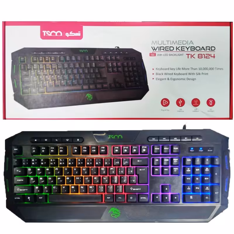 کیبورد گیمینگ TSCO TK 8124
TSCO TK 8124 Gaming Keyboard