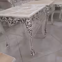 میز عسلی سلطنتی سفید استخوانی یک دست ارسال کشوری پس کرایه