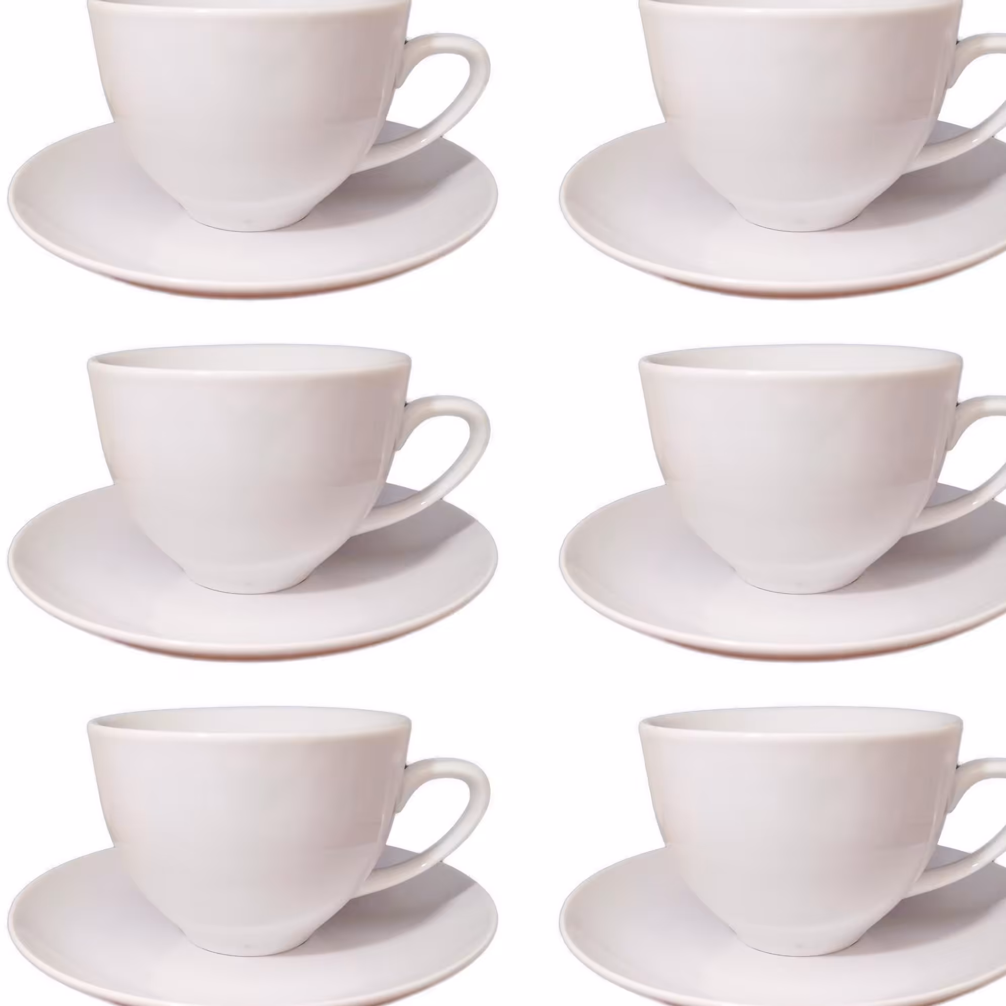 سرویس فنجان و نعلبکی چینی تقدیس مدل کلاسیک سفید