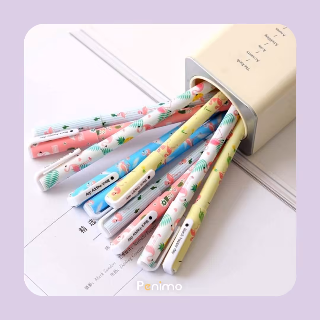 روان نویس فانتزی هپی دی طرح فلامینگو پک 10 رنگ