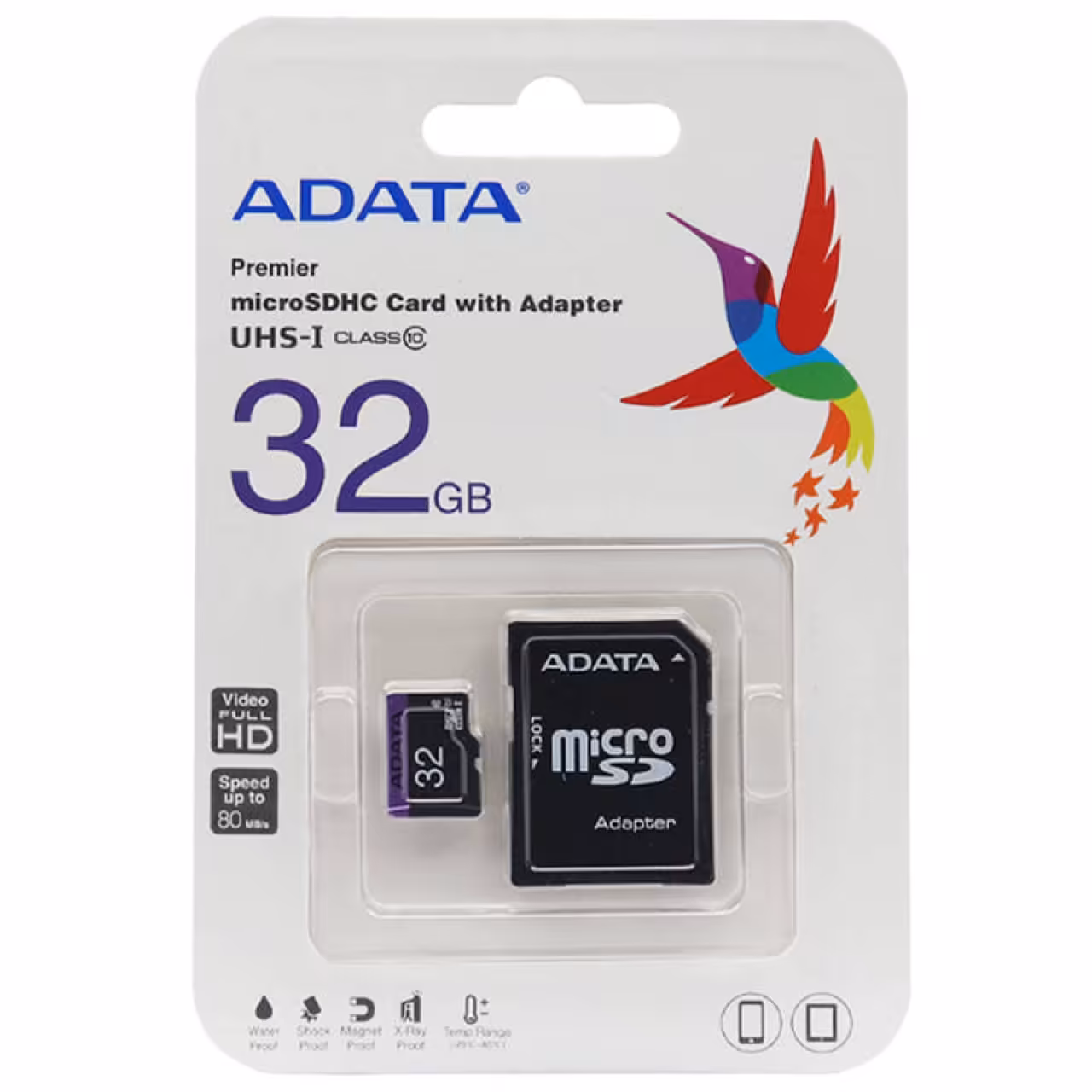 کارت حافظه میکرو 32 گیگ ای دیتا ADATA Premier C10 U1 80MB/s با خشاب