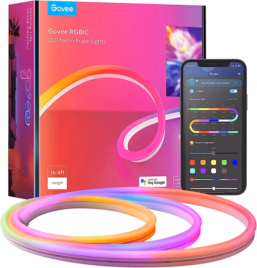 خرید چراغ نئونی 3 متری گووی Govee Neon Rope RGBIC 3M با بهترین قیمت