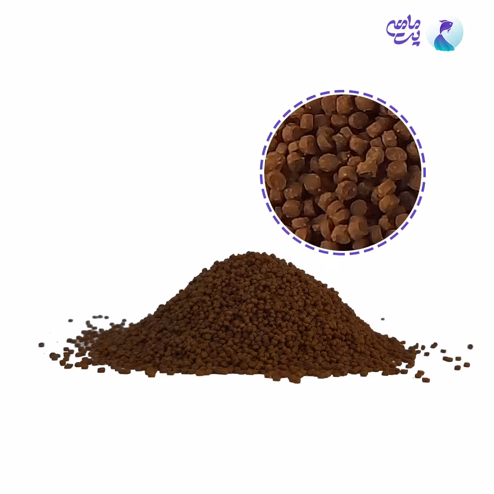 غذای پایه ماهیان اکسترود Extruded سایز 1.5 میلی متر 200 گرمی