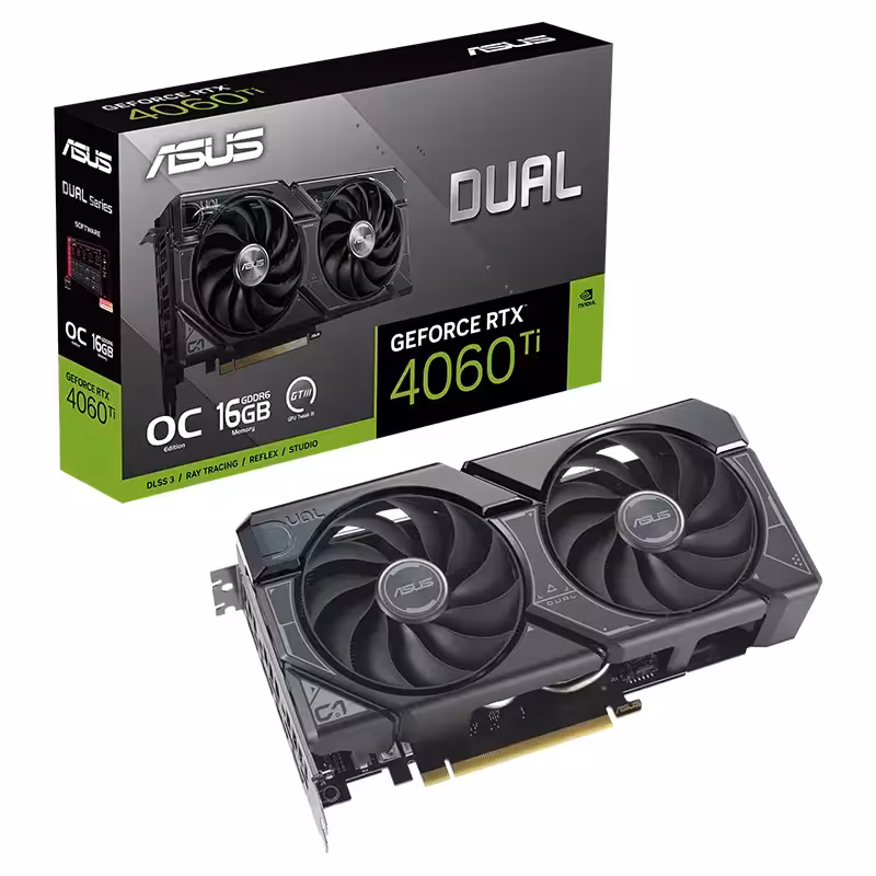 خریدکارت گرافیک ایسوس GeForce RTX 4060 Ti OC Edition Dual 16GB