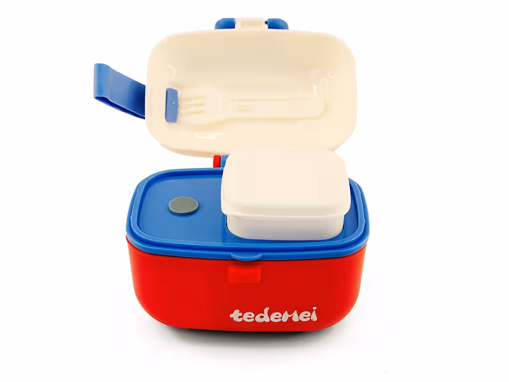 ظرف انبار غذا و شیر خشک به همراه چنگال با بند سیلیکونی تدمی TEDEMEI