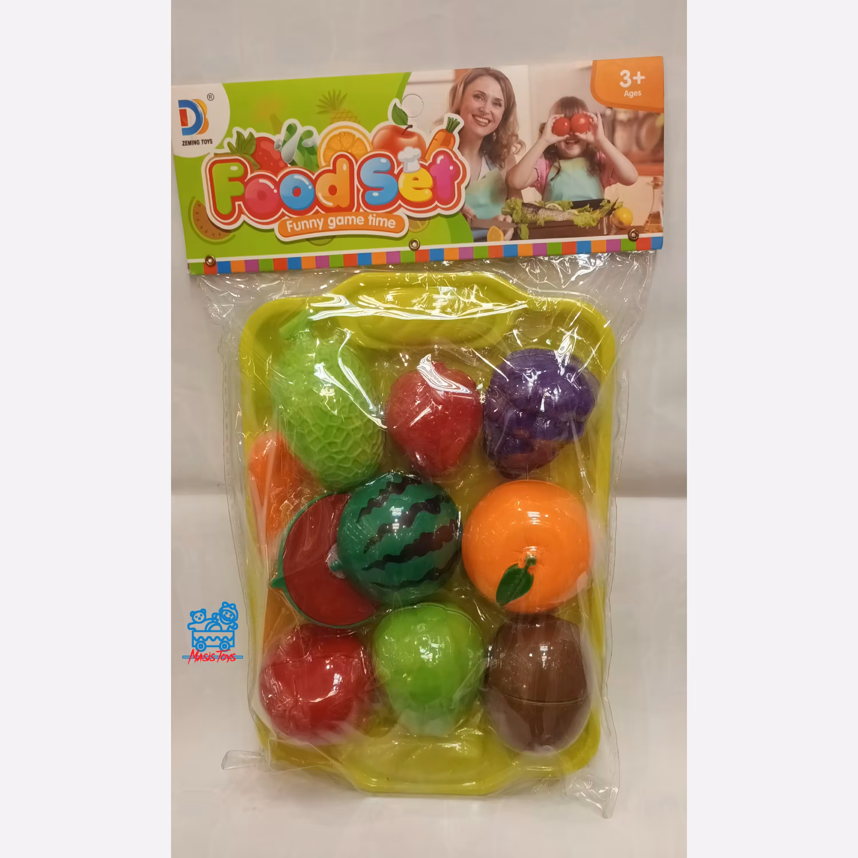 میوهای برشی به همراه سینی وچاقو جنس خوب وارداتی مناسب برای گروه سنی سه سال به بالا