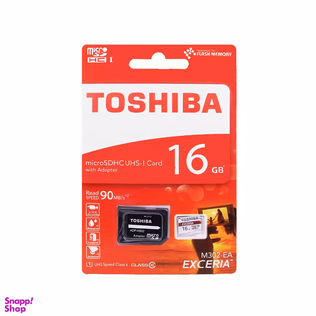 کارت حافظه توشیبا (Toshiba) مدل Micro SDHC ظرفیت 16 گیگابایت همراه آداپتور