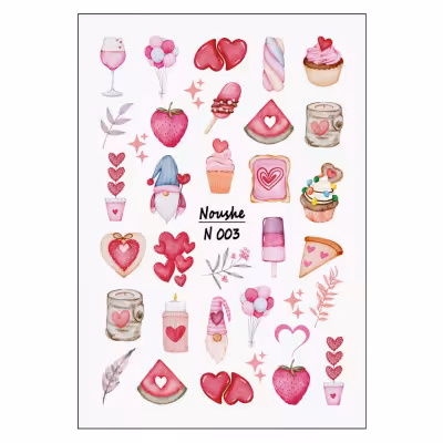 برچسب لنز ناخن نوشه مدل پاستلی کد N003