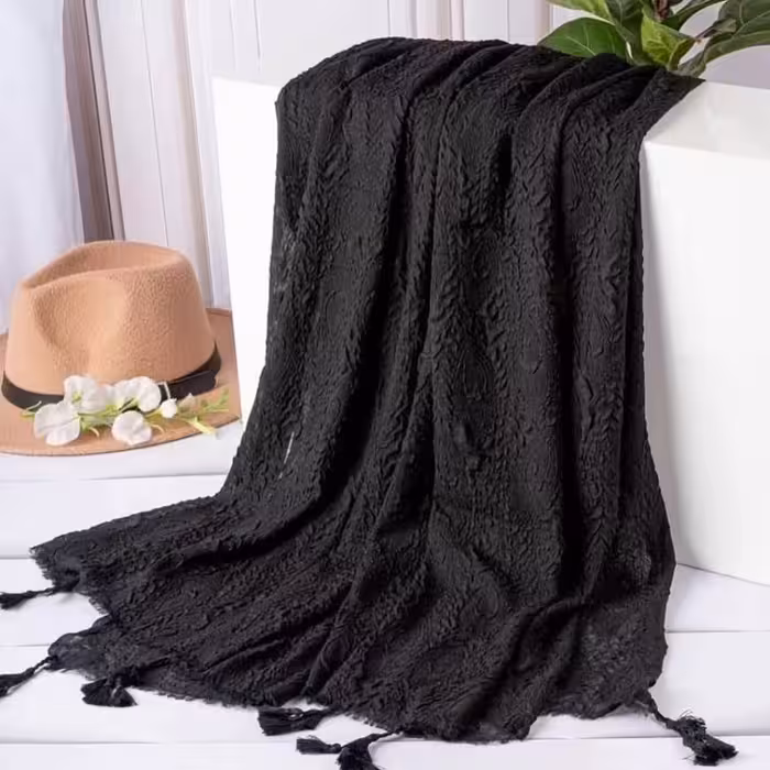 شال پلیسه پفکی ( طرح طاووس ) 