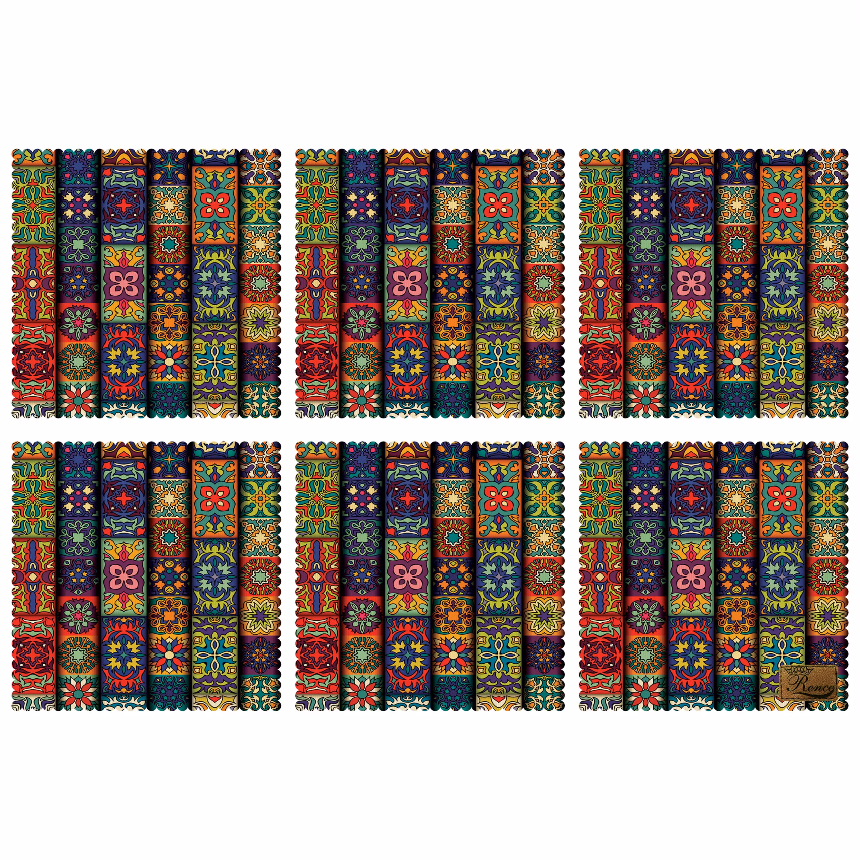 زیر بشقابی مربعی پارچه مخمل سایز 30 در 30 مدل U1-75 شرکت رنس