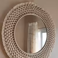 قاب اینه مکرومه بافی 