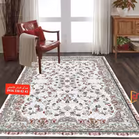 فرش ماشینی طرح الماس رنگ کرم12متری700شانه تراکم2550 