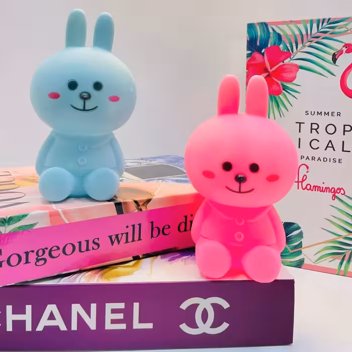 چراغ خواب سیلیکونی طرح خرگوش باتری خور یک عددی