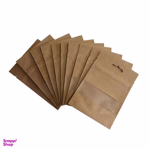 پاکت زیپ دار مدل کرافت کد 1015 بسته 50 عددی