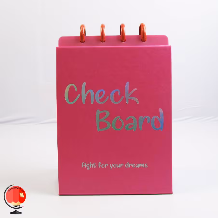 دفتر یادداشت چک بورد سویل رنگ سرخابی