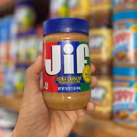 کره بادام زمینی جیف  آبی  500 گرمی اورجینال 