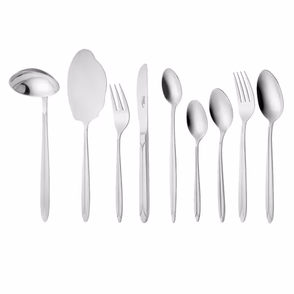 سرویس قاشق و چنگال 57 پارچه ناب استیل مدل پالرمو