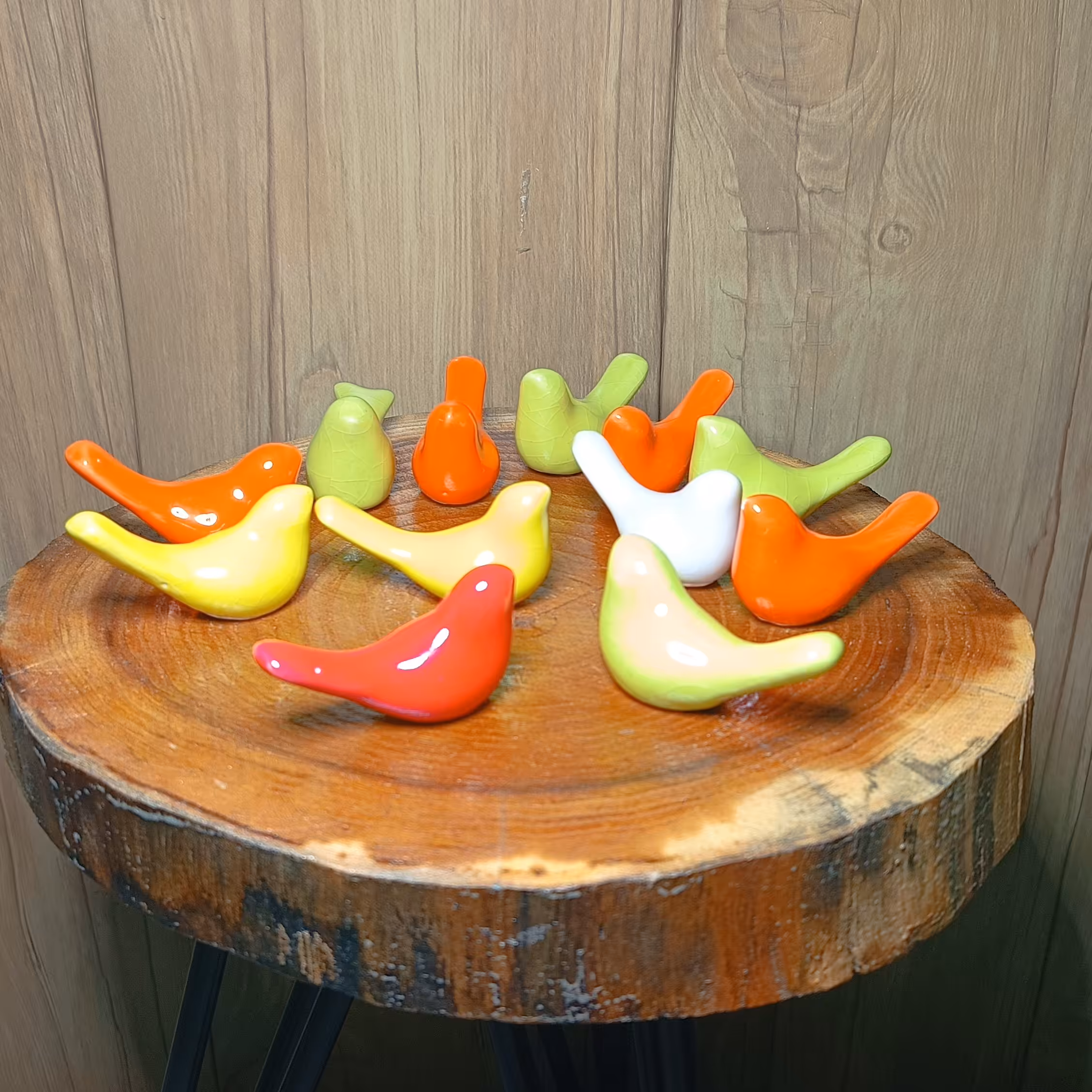 پرنده سرامیکی رنگی