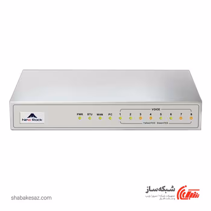 قیمت و خرید ویپ گیت وی نیوراک Newrock MX8G چهار پورت FXS و چهار پورت FXO - شبکه ساز