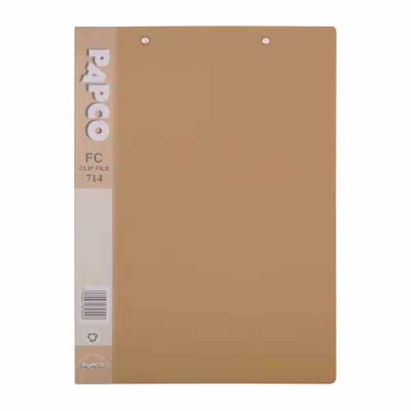 پوشه دو فنر گیره دار پاپکو کد FC-714 کرم