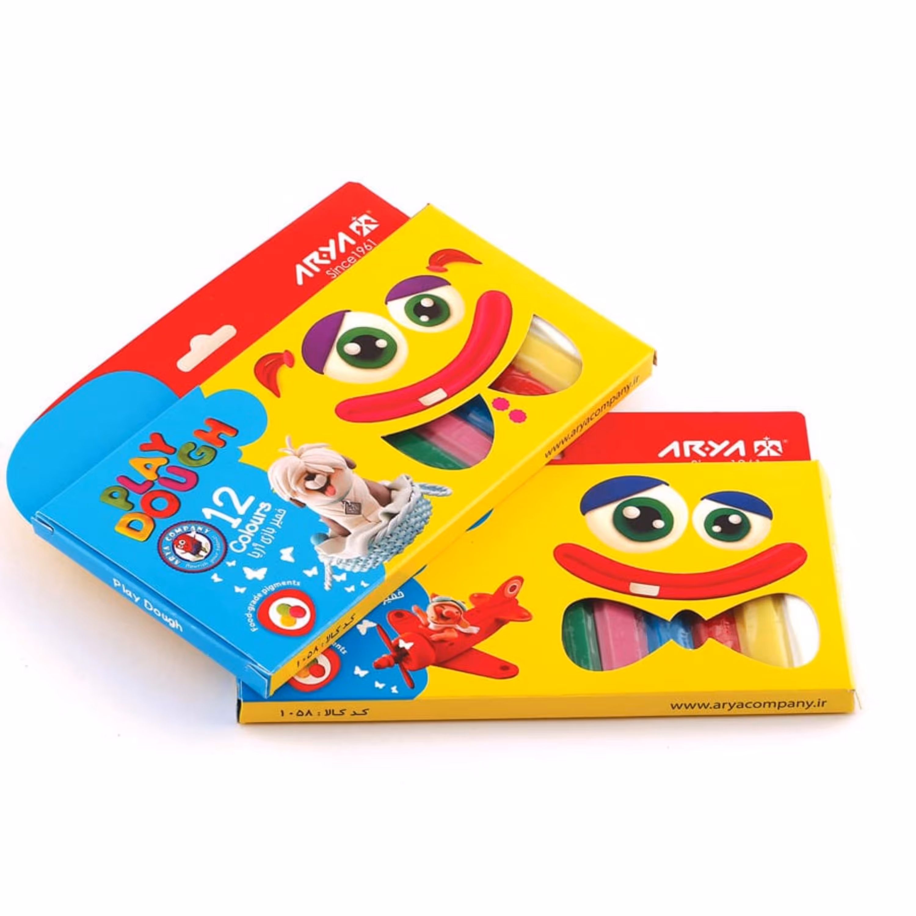 خمیر 12 رنگ مقوایی آریا (سدای شاد)