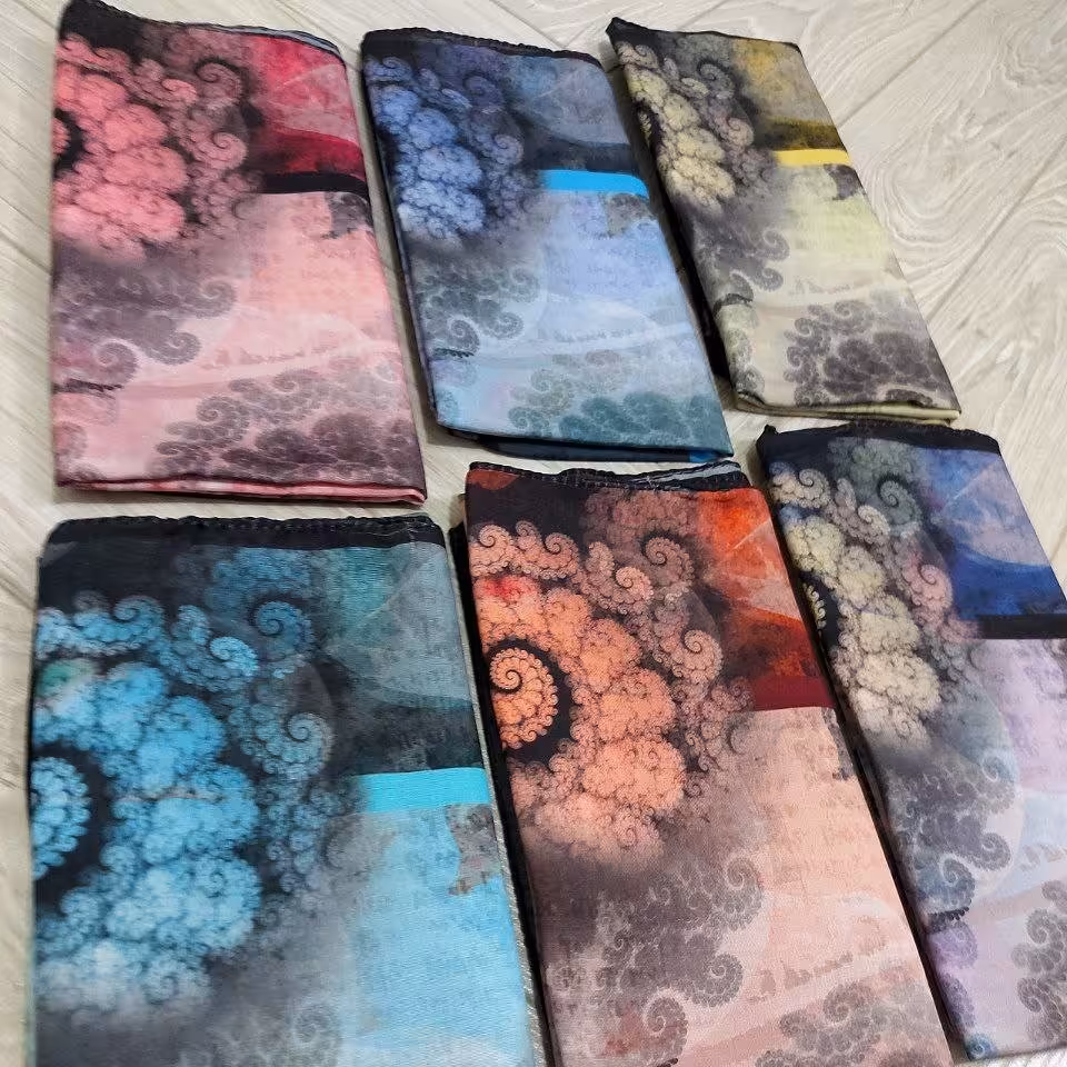 روسری نخی کلاسیک قواره 120 کد 03