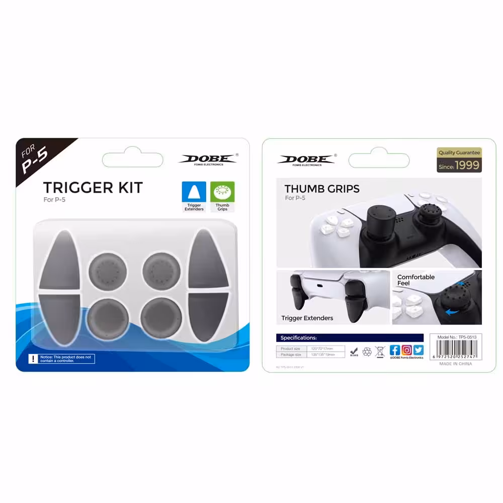 خرید پک محافظ دسته DOBE Trigger Kit TP5-0513 PS5 با بهترین قیمت