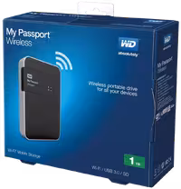 هارد اکسترنال مای پاسپورت 1 ترابایت وسترن دیجیتال با قابلیت وایرلس