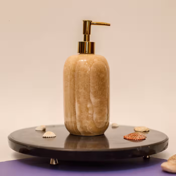 جامایع بسیار زیبای سنگی ،مرمر کرم رگه دار، از تولید به مصرف ،کد محصول 0136