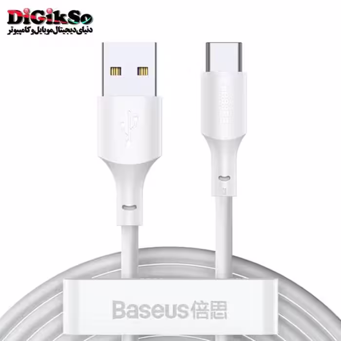 کابل USB به Type-C باسئوس مدل TZCATZJ-02 به طول 1.5 متر پک 2 عددی