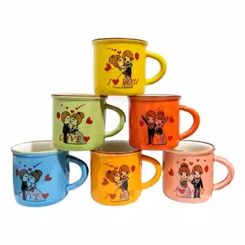 قهوه خوری و شات سرامیکی طرح لاو