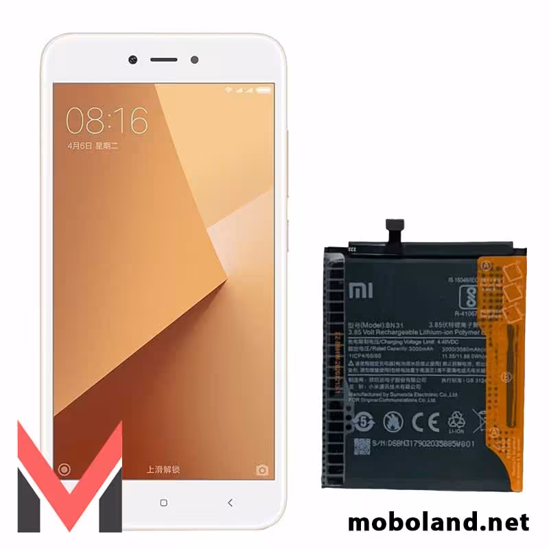 قیمت باتری اصلی شیائومی Redmi Note 5A مدل BN31 - موبولند