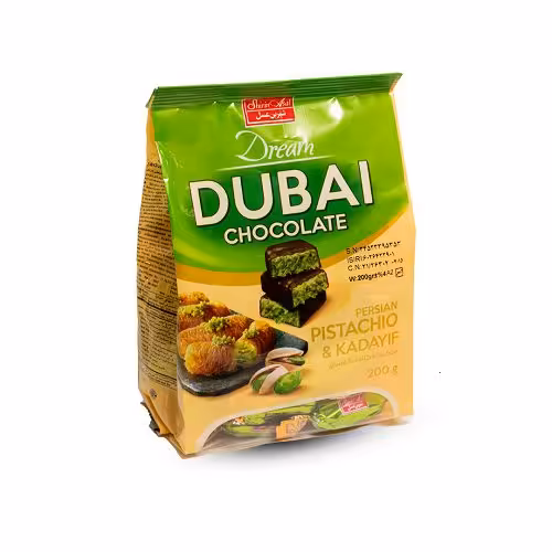 شکلات دبی شیرین عسل با کنافه پسته 200 گرم