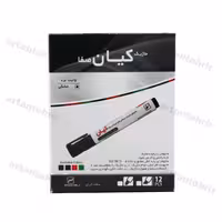 ماژیک وایت برد کیان نوک تخت مشکی بسته 12 عددی