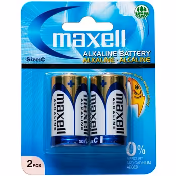 باتری سایز متوسط مکسل مدل آلکالاین سی بسته 2 عددی