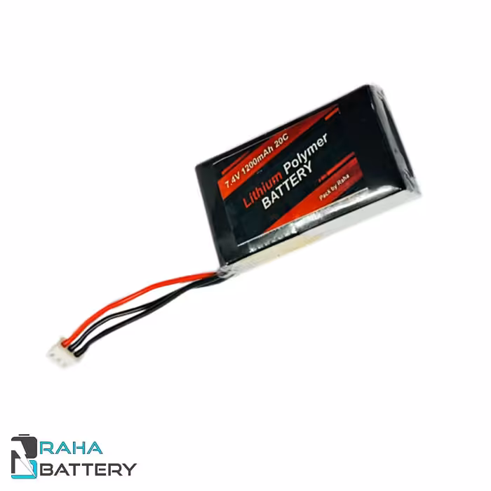 باتری لیتیوم پلیمر 2 سل 1200mAh 20C