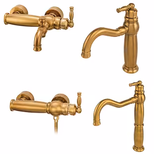 ست 4 تکه شیرالات قهرمان مدل آنتیک طلامات