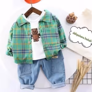 3 تیکه شومیز و بلوز و شلوار پسرونه