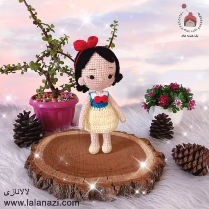 عروسک بافتنی پرنسس سفید برفی ( کد 60360  )