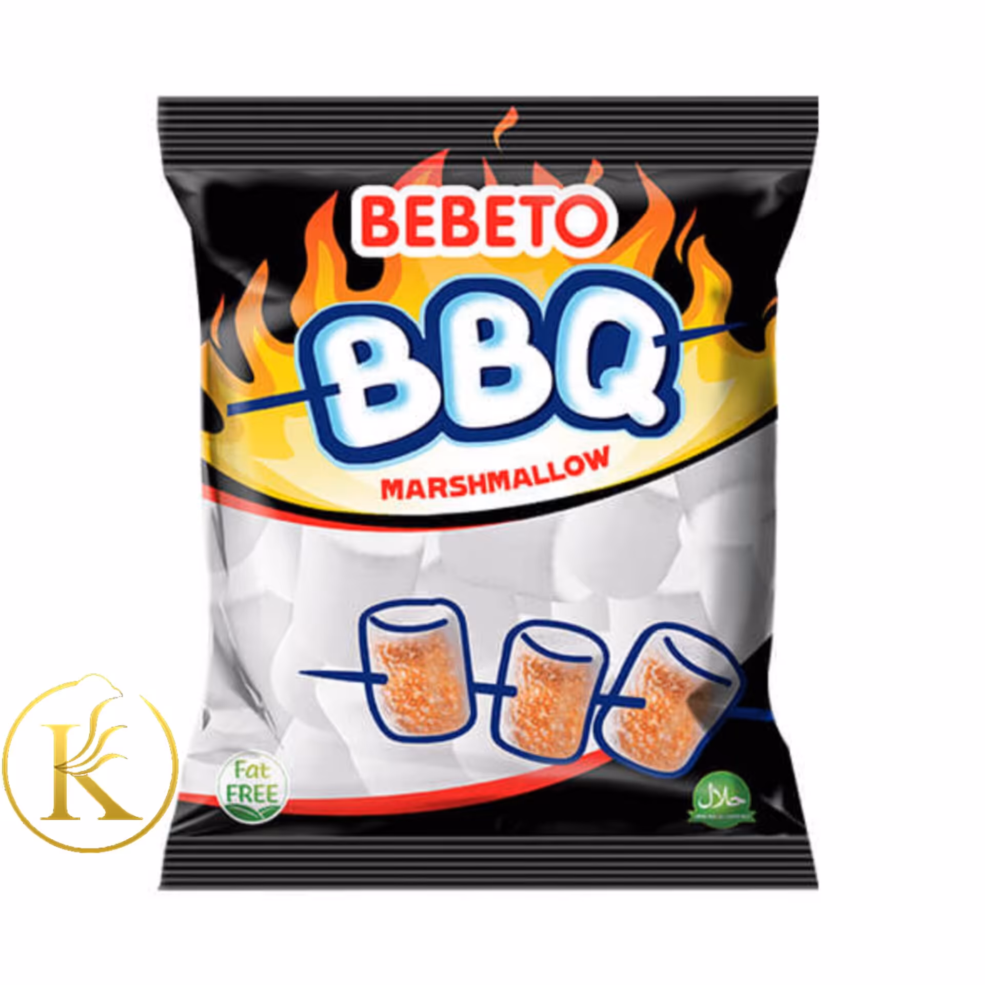 پاستیل مارشمالو کبابی 275 گرم ببتو Bebeto BBQ