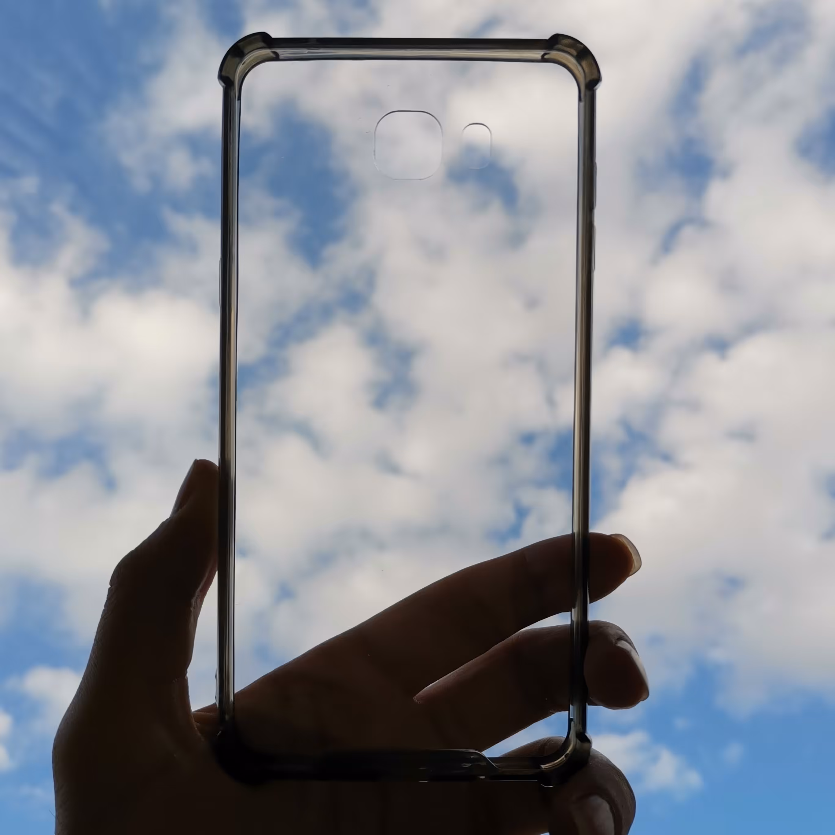 قاب شفاف محکم ایربگ دار دور دودی گوشی سامسونگ C9 pro