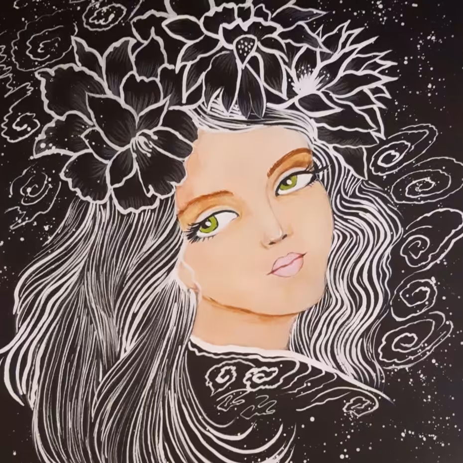 نقاشی قلم سفید