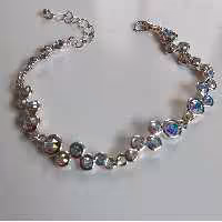 دستبند نگین سواروسکی هفت رنگ برند acc دارای بارکد اصالت کالا