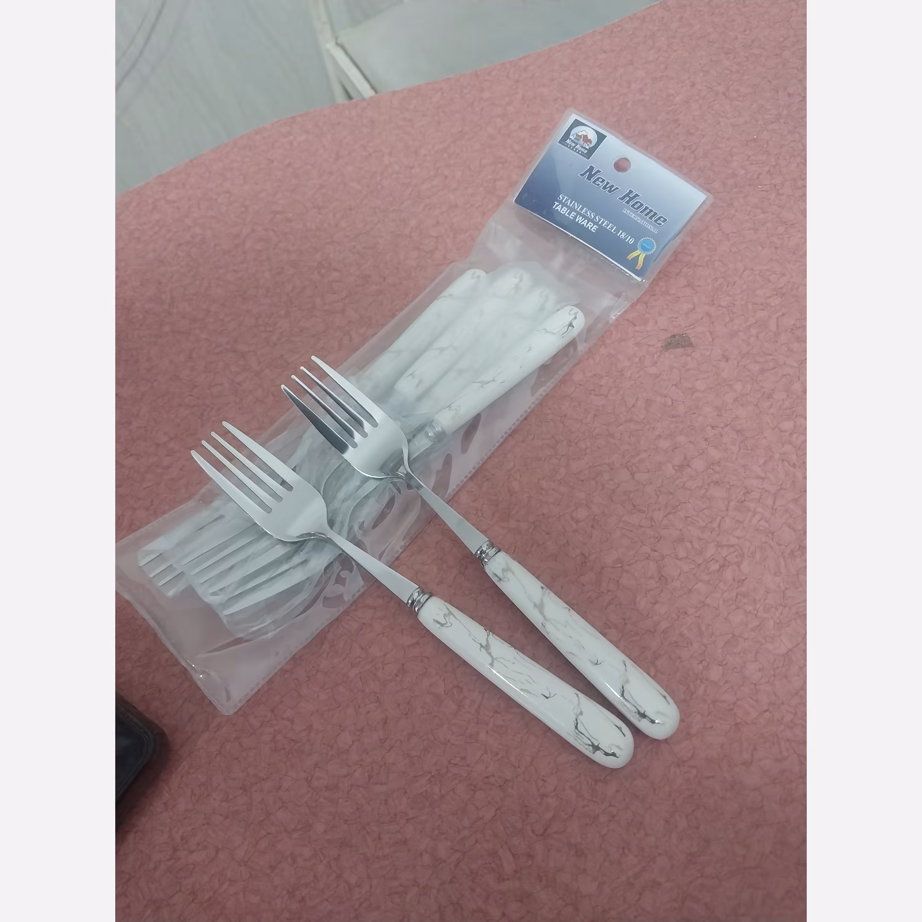 کارد وچنگال دسته سرامیک طرح ماربل هزینه ارسال پس کرایه